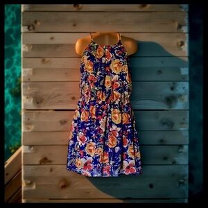 Effortless Multi Color Floral Print Lined Boho Layered Puffy Skirt Spring Break